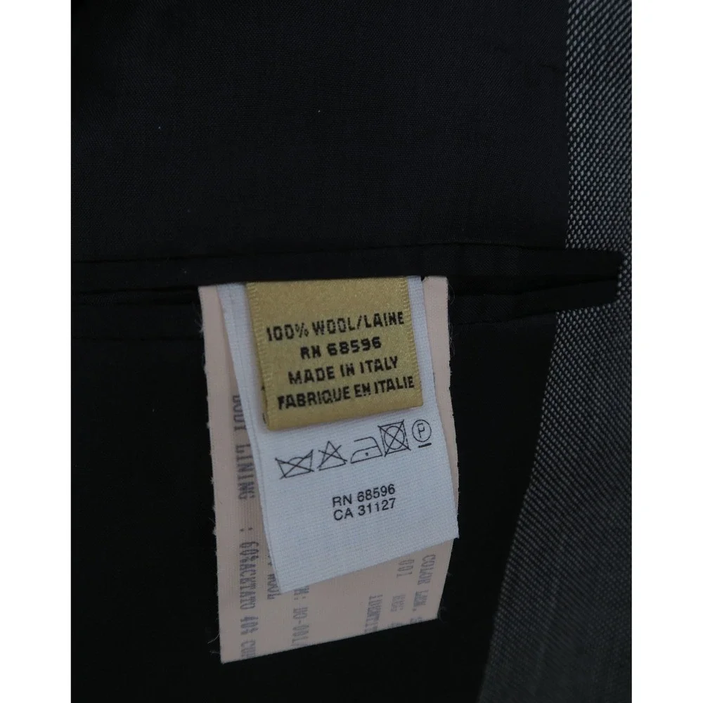 Donna Karan Signature Mens Gray 100% Wool 3 Button Suit Made in Italy 44R 38W